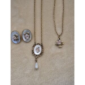 Vintage 1928 Jewelry Company Edwardian Style Romantic Necklace Set Lot